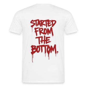 Gestartet Von Unten Graffiti - Männer T-Shirt - Weiß - Hinten - AI Model Male 178 dark (178cm)