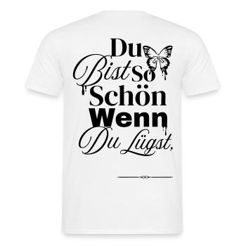 So nice when you lie - Men's T-Shirt - white - Back - AI Model Male 178 dark (178cm)