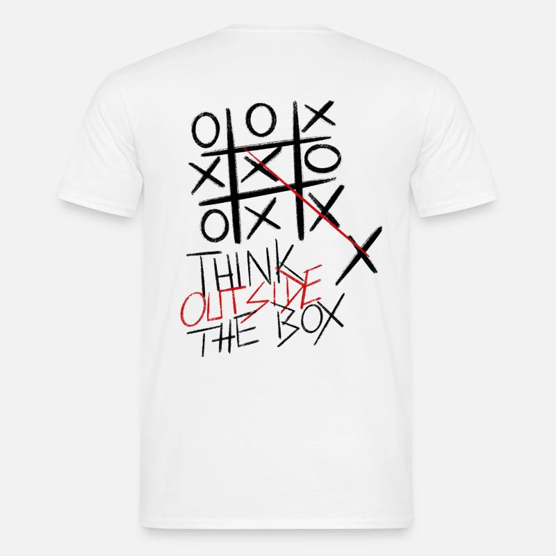 Think outside the box - Männer T-Shirt - Weiß