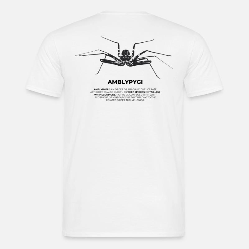 Geißelspinne - Amblypygi - Männer T-Shirt - Weiß