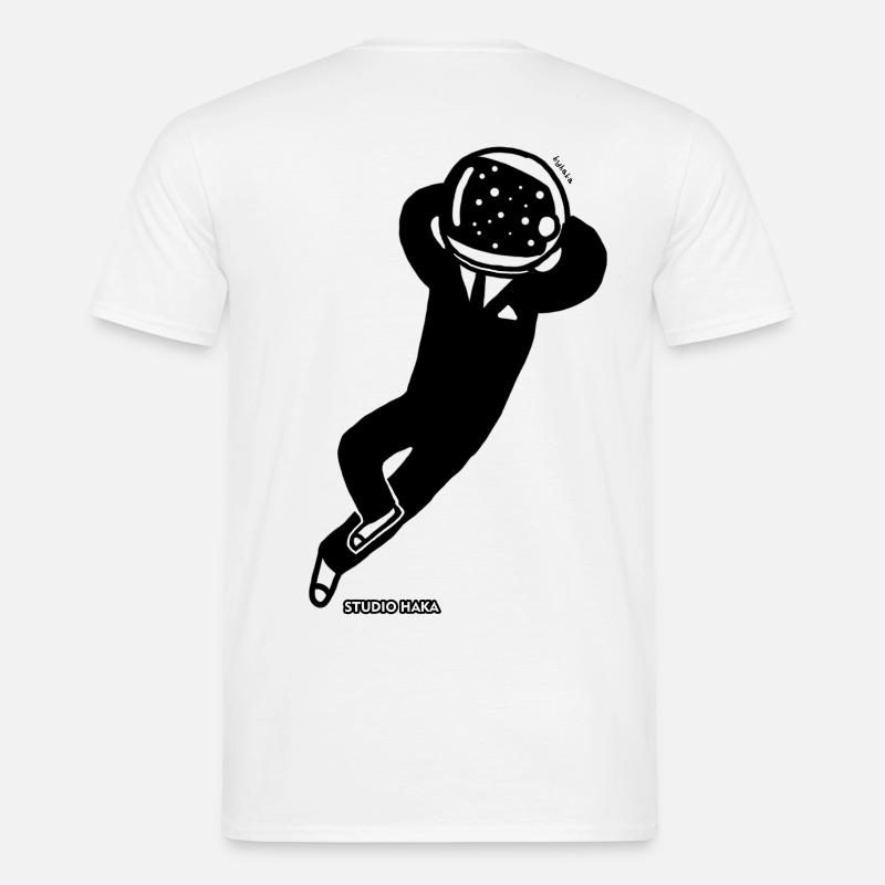 SPACE SUIT-STUDIO HAKA - Männer T-Shirt - Weiß