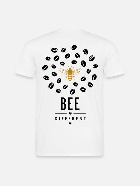 Golden bee on black - Men's T-Shirt - white