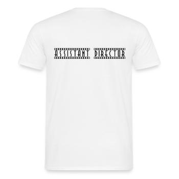 Assistant_Director - Men's T-Shirt - white - Back - AI Model Male 178 dark (178cm)