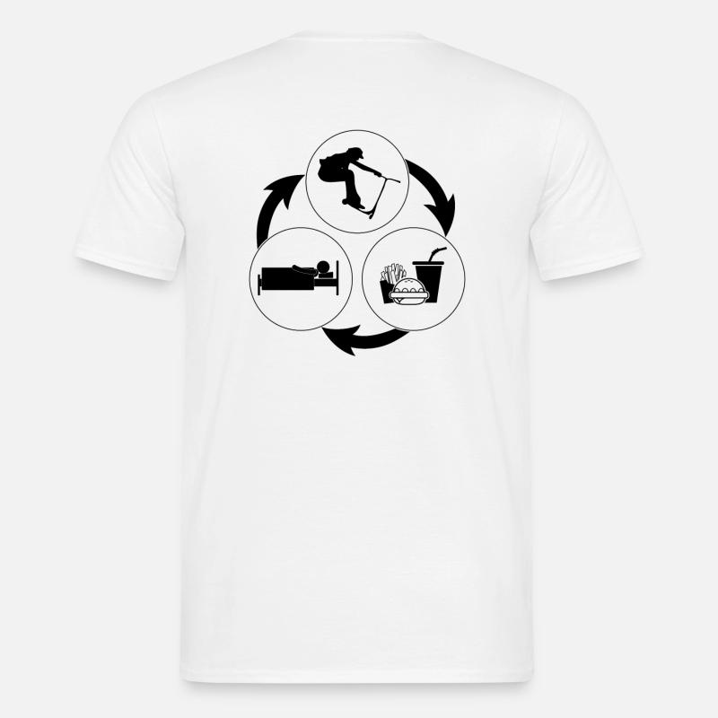 Freestyle Roller - Männer T-Shirt - Weiß