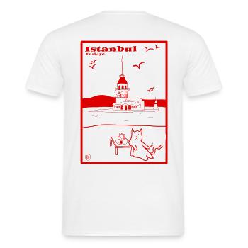 İstanbul turquie - T-shirt homme - blanc - Dos - AI Model Male 178 dark (178cm)