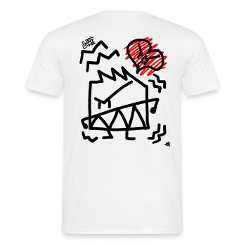 angry doodle by haka - Männer T-Shirt - Weiß - Hinten - AI Model Male 178 dark (178cm)