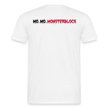 Monster block - Men's T-Shirt - white - Back - AI Model Male 178 dark (178cm)