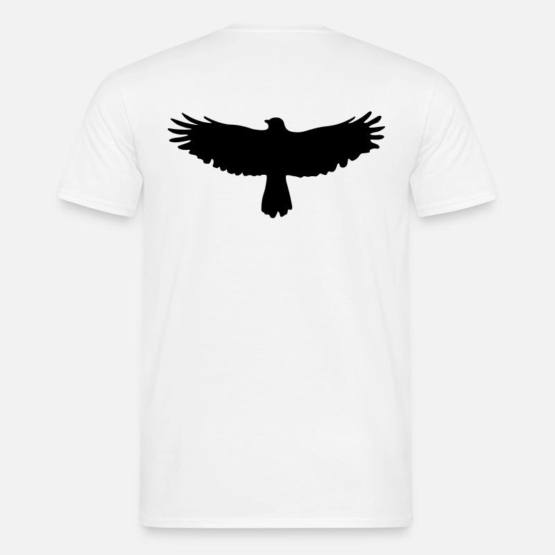 fliegende Krähe - Männer T-Shirt - Weiß