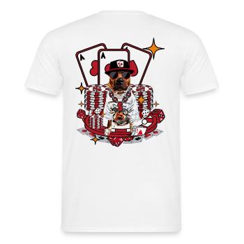 American Staffordshire Terrier - Men's T-Shirt - white - Back - AI Model Male 178 dark (178cm)