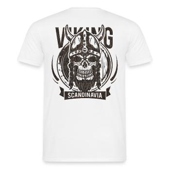 Viking Scandinavian - Men's T-Shirt - white - Back - AI Model Male 178 dark (178cm)