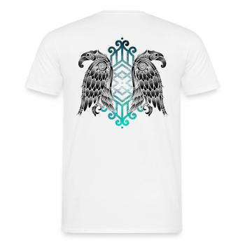 Hugin und Munin Nordic Viking Raven - Männer T-Shirt - Weiß - Hinten - AI Model Male 178 dark (178cm)