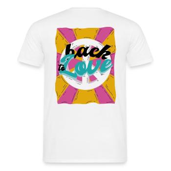 Paix - T-shirt homme - blanc - Dos - AI Model Male 178 dark (178cm)