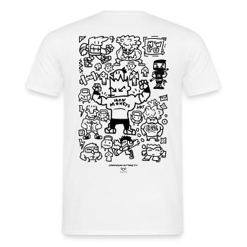 UNKNOWN STRENGTH - Männer T-Shirt - Weiß - Hinten - AI Model Male 178 dark (178cm)