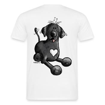 Labbi Love - Labrador Retriever - Männer T-Shirt - Weiß - Hinten - AI Model Male 178 dark (178cm)