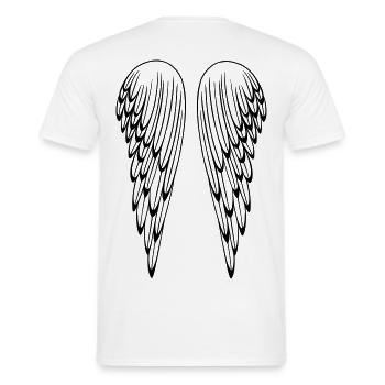 Angel wings, guardian angel, wings. - Men's T-Shirt - white - Back - AI Model Male 178 dark (178cm)