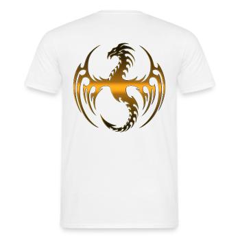 Drachen Fantasy Drachen Geist Reptilien Bestien - Männer T-Shirt - Weiß - Hinten - AI Model Male 178 dark (178cm)