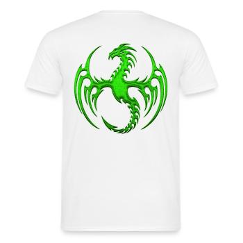 Drachen Fantasy Drachen Geist Reptilien Bestien - Männer T-Shirt - Weiß - Hinten - AI Model Male 178 dark (178cm)