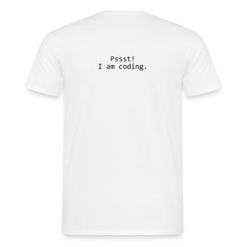 Psssst! - Coding - Männer T-Shirt - Weiß - Hinten - AI Model Male 178 dark (178cm)