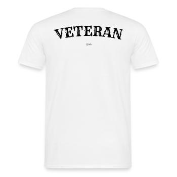 Weißes Männer Shirt/Pullover - Männer T-Shirt - Weiß - Hinten - AI Model Male 178 dark (178cm)