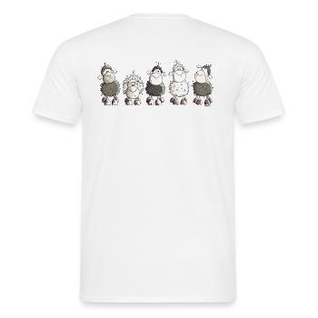 Funny Sheep - Men's T-Shirt - white - Back - AI Model Male 178 dark (178cm)