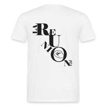 Logo meeting metissage 03 v2 - Men's T-Shirt - white - Back - AI Model Male 178 dark (178cm)