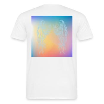 Angel Wings - Männer T-Shirt - Weiß - Hinten - AI Model Male 178 dark (178cm)