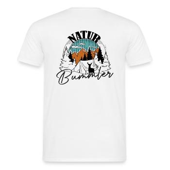 Nature Bummler (coloré) - T-shirt homme - blanc - Dos - AI Model Male 178 dark (178cm)