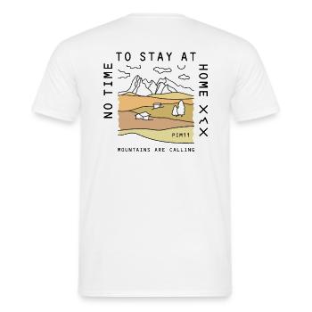Mountains are calling (colored) - Men's T-Shirt - white - Back - AI Model Male 178 dark (178cm)