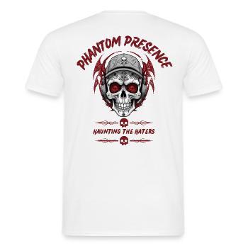 Phantom Presence, Haunting the Haters - Men's T-Shirt - white - Back - AI Model Male 178 dark (178cm)