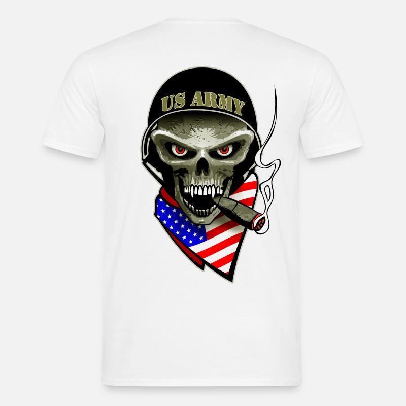 us army Schädel - Männer T-Shirt - Weiß