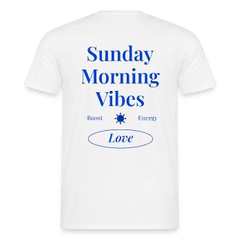 Sunday Feelings - Men's T-Shirt - white - Back - AI Model Male 178 dark (178cm)