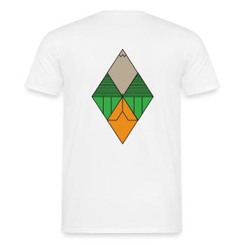 Diamant-Grafik - Männer T-Shirt - Weiß - Hinten - AI Model Male 178 dark (178cm)