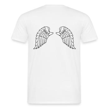 Wings - Men's T-Shirt - white - Back - AI Model Male 178 dark (178cm)