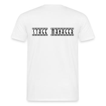 Stage_Manager - Men's T-Shirt - white - Back - AI Model Male 178 dark (178cm)