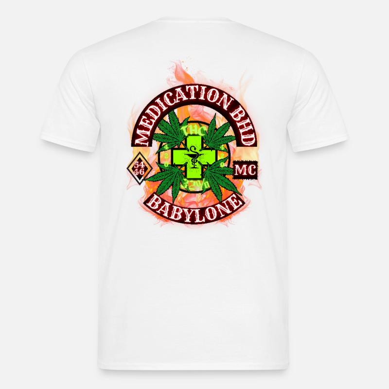 MEDIKAMENTEN-BRUDERSCHAFT - Männer T-Shirt - Weiß