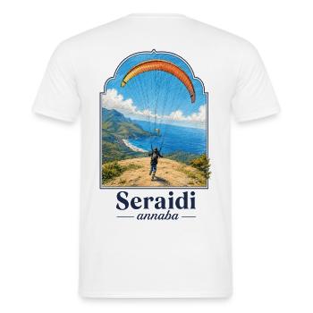 Parapente panoramique Annaba - T-shirt homme - blanc - Dos - AI Model Male 178 dark (178cm)