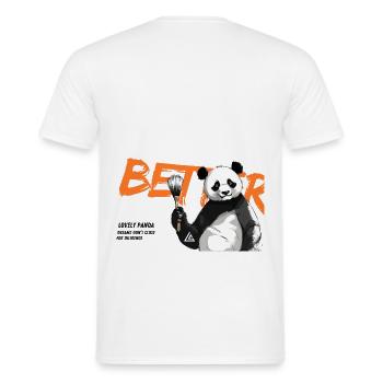 Panda - Männer T-Shirt - Weiß - Hinten - AI Model Male 178 dark (178cm)