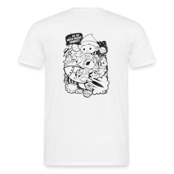 Unser Sandmännchen - Es ist noch nicht soweit... - Männer T-Shirt - Weiß - Hinten - AI Model Male 178 dark (178cm)