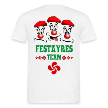 Festayres du Sud-Ouest - T-shirt homme - blanc - Dos - AI Model Male 178 dark (178cm)