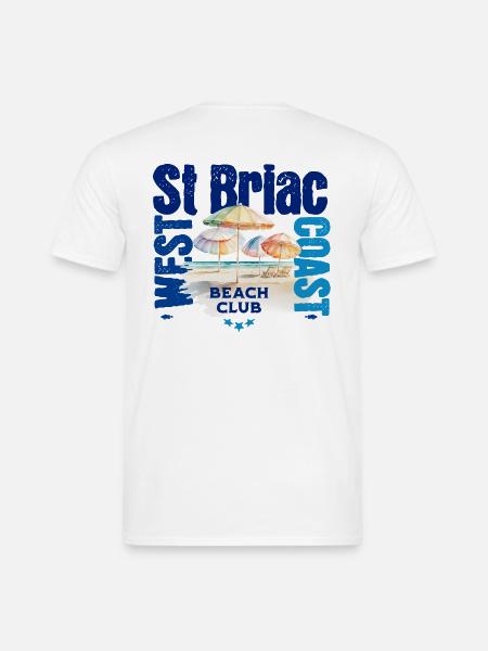 St. Briac Beach Club - Männer T-Shirt - Weiß