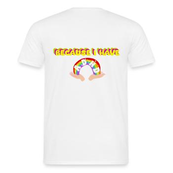 Neurodivergent Queen - Men's T-Shirt - white - Back - AI Model Male 178 dark (178cm)