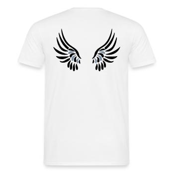 LIKE A BIRD - T-shirt homme - blanc - Dos - AI Model Male 178 dark (178cm)