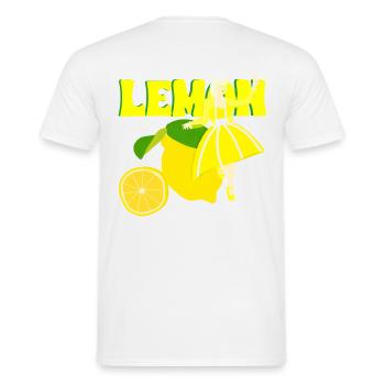 Vintage Retro Rockabilly Lemon Pinup - Men's T-Shirt - white - Back - AI Model Male 178 dark (178cm)