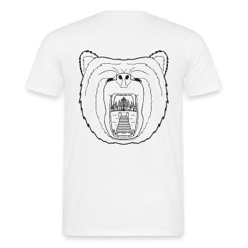 Wild Wild Vests Bear Tee - Men's T-Shirt - white - Back - AI Model Male 178 dark (178cm)