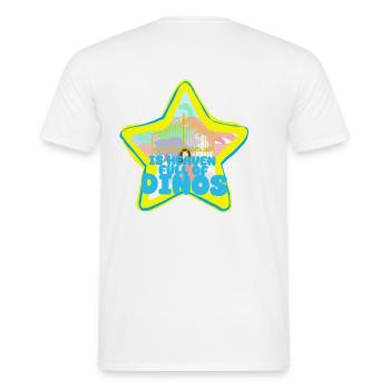 Dinosaurier-Paradies - Männer T-Shirt - Weiß - Hinten - AI Model Male 178 dark (178cm)