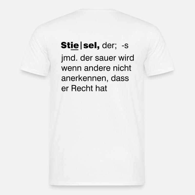 Stiesel - Männer T-Shirt - Weiß