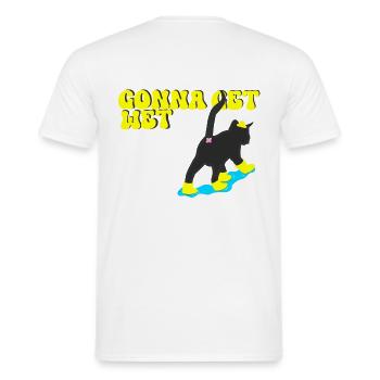 Let's get wet - Men's T-Shirt - white - Back - AI Model Male 178 dark (178cm)
