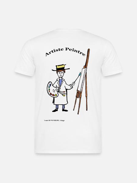 ARTISTE PEINTRE CREATION Louis RUNEMBERG © Adagp - T-shirt homme - blanc