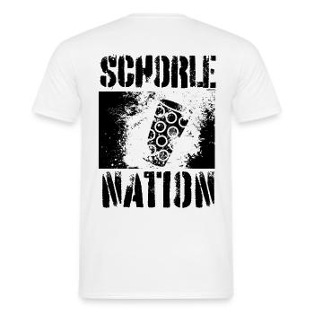 Schorle Nation – Pfälzer Dubbeglas - Männer T-Shirt - Weiß - Hinten - AI Model Male 178 dark (178cm)