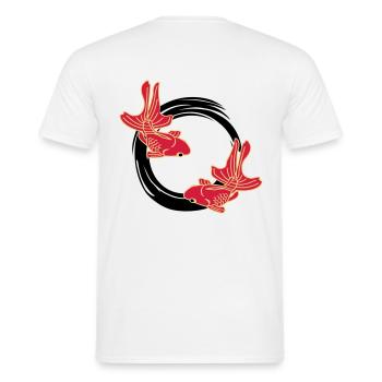 kingyo - Männer T-Shirt - Weiß - Hinten - AI Model Male 178 dark (178cm)
